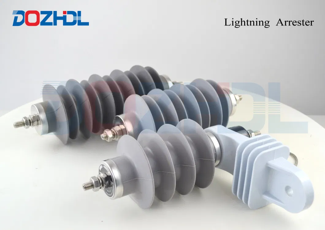 Chinese Factory ZnO Composite Polymeric Surge Arrester Lightning Arrester 11kv